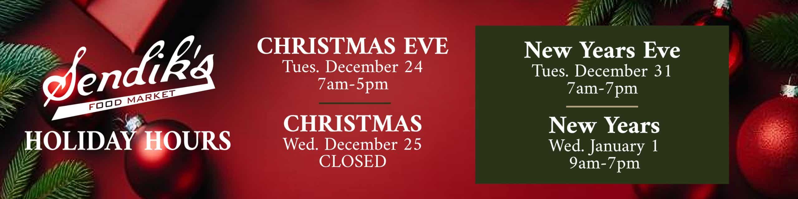 Holiday Hours